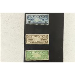 SCOTT #C7-C9 US POSTAGE AIR MAIL STAMPS 10 CENT