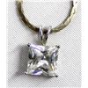 Image 1 : Sterling Silver and Faceted Rhinestone Necklace