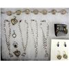 Image 1 : Collection of Rhinestone Jewelry, Most Sterling