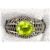 Image 1 : Vintage Estate Sterling Silver Peridot Ring, 7.5