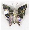 Image 1 : Mexican Sterling & Abalone Butterfly Pin