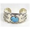 Image 1 : Navajo Sterling Turquoise Bracelet, Running Bear