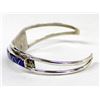 Image 2 : Zuni Sterling & Lapis Bracelet by Collatetta