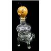 Image 1 : Retro Glass & Wood Caterpillar Decanter Barware