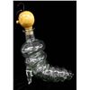 Image 2 : Retro Glass & Wood Caterpillar Decanter Barware