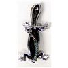 Image 3 : Bling Bling Rhinestone Lizard Pin