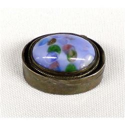 Mexican Sterling & Opal Pill Box