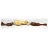 Image 1 : 3 Native American Carved Wood Fish Decoys