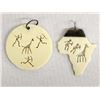 Image 1 : Pair of African Cut Out Bone Pendants