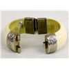 Image 2 : Asian Bone and Brass Bangle Bracelet