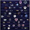 Image 1 : Collection of 50 Gemstone Rings, Most Sterling