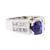 Image 1 : 2.05 ctw Sapphire And Diamond Ring - Platinum