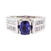 Image 2 : 2.05 ctw Sapphire And Diamond Ring - Platinum