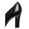 Image 8 : Fendi Black Patent Leather Peep Toe Buckle Heels