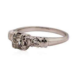 0.50 ctw Diamond lady's Vintage Wedding Ring - 14KT White Gold