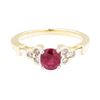 Image 2 : 1.37 ctw Ruby And Diamond Ring - 14KT Yellow Gold