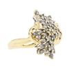 Image 1 : 1.00 ctw Diamond Cluster Ring - 14KT Yellow Gold