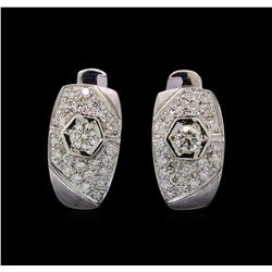 14KT White Gold 0.93 ctw Diamond Earrings