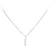 Image 1 : 0.56 ctw Diamond Bar Pendant with Chain - 14KT White Gold