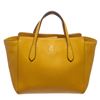 Image 1 : Gucci Yellow Textured Leather Swing Tote Bag