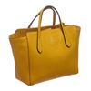 Image 2 : Gucci Yellow Textured Leather Swing Tote Bag