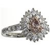 Image 2 : 0.27 ctw Fancy Pink Diamond Ring - 18KT Two-Tone Gold