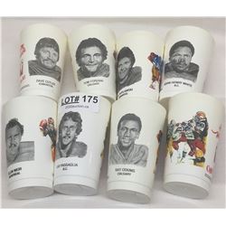 LOT OF 8 PLASTIC FOOTBALL CUPS