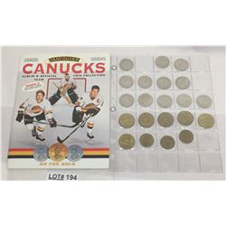 CANUCKS ALBUM & OFFICIAL TEAM COIN COLLECTION 1993-1994