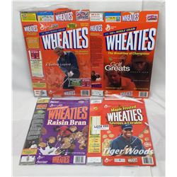 4 COLLECTOR WHEATIES CEREAL BOXES