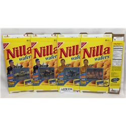 4 COLLECTOR NASCAR NILLA WAFERS BOXES