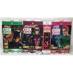 3 COLLECTIBLE CORNFLAKES BOXES WITH BATMAN, ROBIN, AND THE JOKER PICTURES