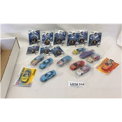 LOT OF NASCAR CARS ANDMINI HOCKEY PUCKS
