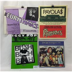 CONCERT TICKETS AND PROMOS - EURYTHMICS-IGGY POP-RAMONES-PAYOLA