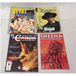 PACKAGE OF COMICS - SHEENA -THE LONE RANGER ETC
