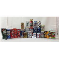 LOT OF COLLECTIBLE EMPTY BEER CANS