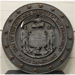 SAN FRANSISCO POLICE DEPARTMENT SIGN MOVIE PROP APPROX 5FT WIDE