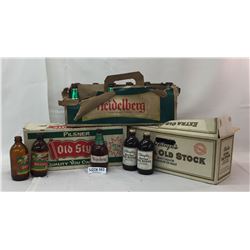 3 CASES OF OLD MIXED BEER BOTTLES INCLUDING HEIDELBERG/OLD STYLE AND EXTRA OLD STOCK