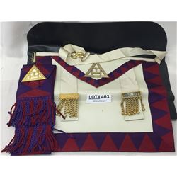 MASONIC APRON IN BAG WITH SASH