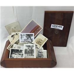 COLLECTION OF VINTAGE POLAROID PICTURES, POSTCARDS, AND CARDS