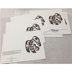 LOT OF BLANK NATIVE RAVEN PRINT CARDS