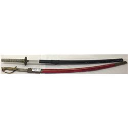 SAMURAI SWORD AND INDIAN SWORD IN SHEATHS