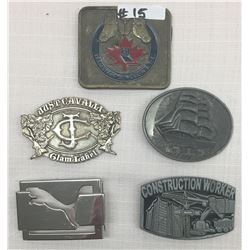 5 BELT BUCKLES