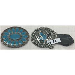 2 BELT BUCKLES
