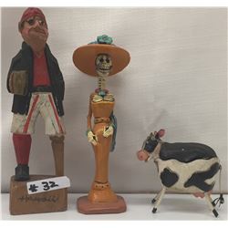 3 WOODEN COLLECTABLES