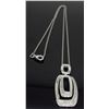 Image 4 : 14KT White Gold 0.625ctw Diamond Pendant with Chain