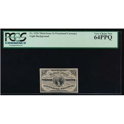 3 Cent Fractional Currency Note PCGS 64PPQ