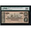Image 1 : 1864 $20 Confederate States of America Note PCGS 58EPQ