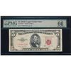 Image 1 : 1953B $5 Legal Tender Star Note PMG 66