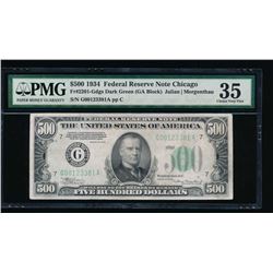 1934 $500 Chicago Federal Reserve Note PMG 35