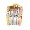 Image 2 : 14KT Tri Color Gold 2.18ctw Fancy Diamond Ring